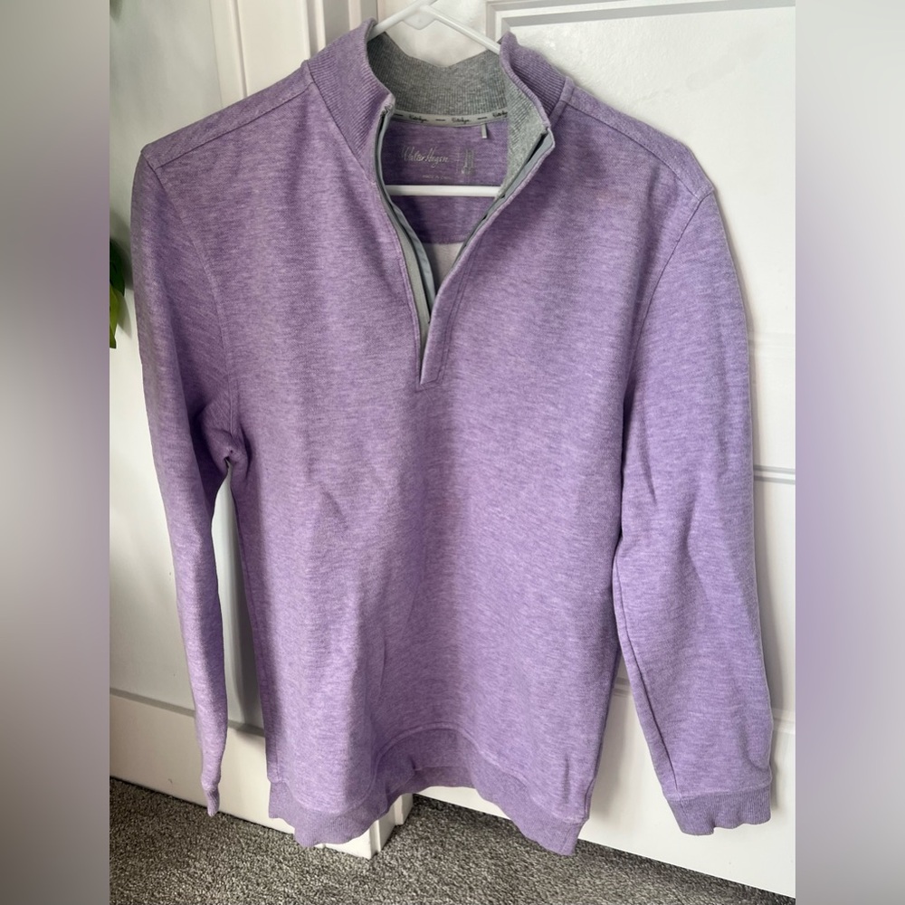 Walter Hagen Lavender Zip-Up Sweater Golf in Small